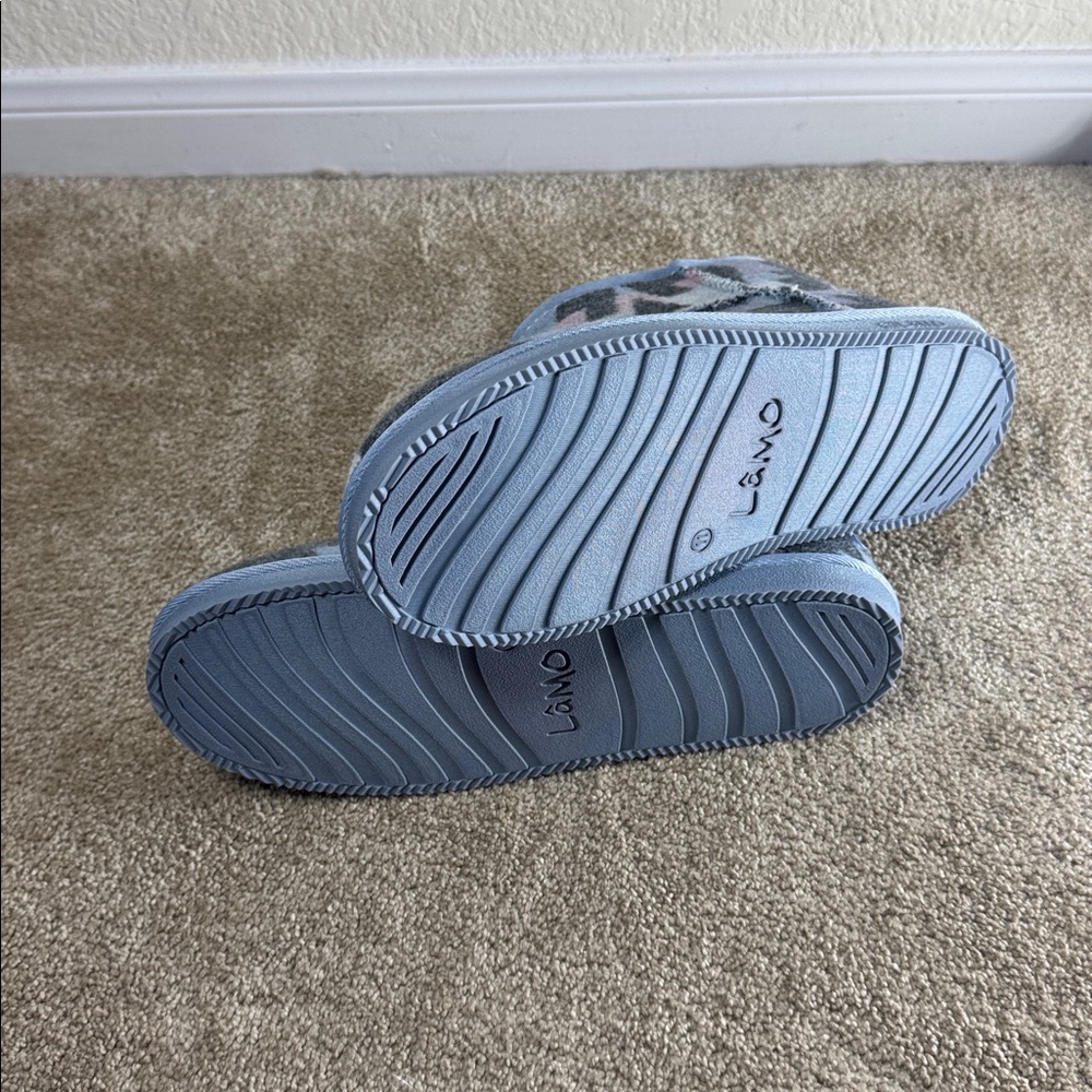 Lamo Women's Geometric Slippers - Blue, Pink, Gray - Picture 3 of 7